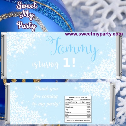 Winter Onederland candy bar wrappers,(7) Winter Onederland candy bar wrappers,(7)